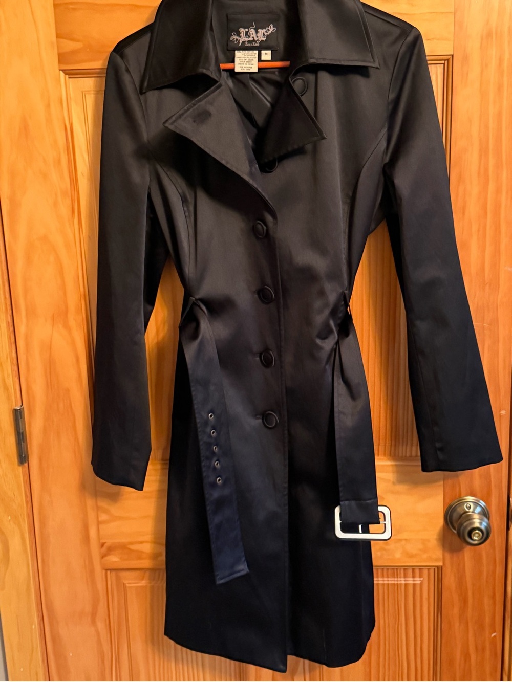 L.A.L. Women's Black Trench Coat